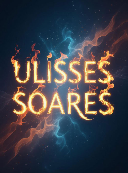 the words "ulisses soares" on fire